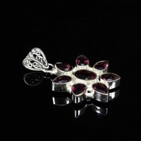 Designer 925 Silver Plated Amethyst Gemstone Pendant New Indian Fashion Jewelry