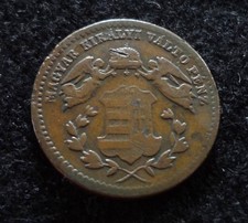 Hungary 1868 1 Krajczar Copper Coin 1 Yr Strike Angels