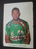 16283 Grzegorz Tkaczyk SC Magdeburg Handball original signiertes Autogrammfoto