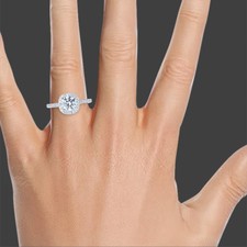 1 carat round cut engagement rings