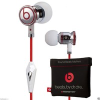 Genuine Monster Beats by Dr Dre iBeats In Ear Headphones Earphones Headset White