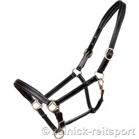 Neu Heinick Qualitäts Leder Halfter ~ Nero Schwarz ~ Stallhalfter rundgenäht