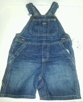 New Oshkosh B'gosh Boys 24Mth Pockets Denim Overall Shorts 