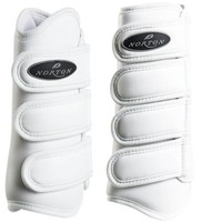 Norton Pro Dressur Gamaschen für vorne und/oder hinten weiß Full/Warmblut  