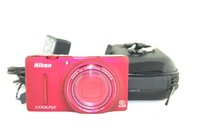 Nikon COOLPIX S9500 18.1MP Digital Camera - Red-Used