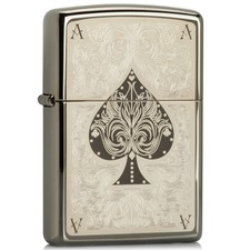 Zippo Black Ice / ACE FILIGREE Windproof Lighter #28323 