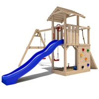 Empire II Spielturm Spielhaus Kletterturm Spielwelt Rutsche Schaukel Stelzen B1