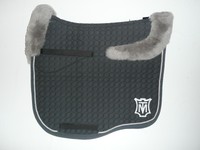 Mattes Lammfell Schabracke Eurofit, Dressur, Gr. L, graphit/grau