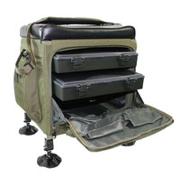 Sitzkiepe Angelbox Session Box inklusive Tackle Boxen 52 x 40 x 32 cm