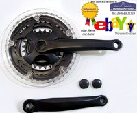 3 Fach, Antrieb, Kurbel, Zähne 42-34-24, 170mm Armlänge, Schwarz, für Vierkant