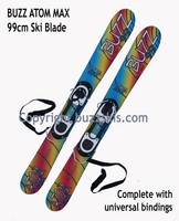 99 cm BUZZ Atom Max ski inc Uni Bindungen Snowblades Erwachsene mini klingen NEU