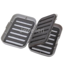 Waterproof ABS Fishing Fly Box Lure Bait Holder Storage Tackle Case Box Gray