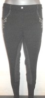 Horka Damen Reithose,Vollbesatz,Anthrazit, Größe 42, Modell Madeira Elasta