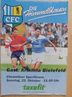 Programmheft 2. Bundesliga Saison 1995/96 CFC-Arminia Bielefeld Top zustand
