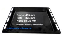 Kombi-Backblech emailliert 465x375x29mm, Fettpfanne