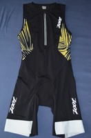 Zoot M Ultra Tri Racesuit Herren Triathlon Wettkampfanzug schwarz-gelb 