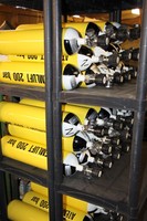 Feuerwehr Atemluftflasche THW FW 4L / 200 bar bis 2018.Tüv !!! TOP