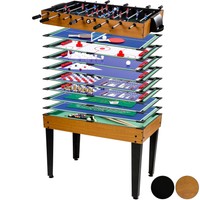 Multigame Spieletisch 15 in 1, Tischfußball Kicker Billard Hockey Spieltisch