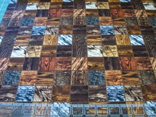 1 Yard Quilt Cotton Fabric- Benartex Kanvas My Handyman Wood Blocks Parquet