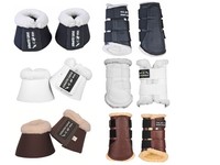 4er Set HKM Gamaschen Glocken Comfort weiß schwarz braun navy mit Teddyfutter %