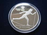 MDS KANADA / CANADA 20 DOLLARS 1986 PP/PROOF "OLYMPIADE CALGARY 1988", SILBER #1