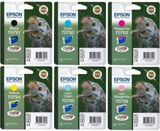 Epson T0791-6 Ink, 1400, 1500, P50, PX720WD, PX730WD, PX820FWD, PX830FWD,