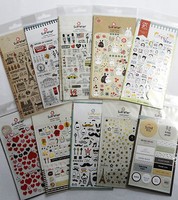 Sticker selbstklebend versch. Motive Kartengestaltung Aufkleber Scrapbooking 