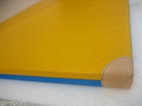Turnmatte  PHTHALATFREI 200x100x6 cm m. Ecken GELB/BLAU