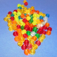 LEGO 100 x Platte 1x1 rund transparent (4073) gelb rot blau grün orange neon