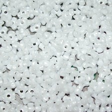 11mm Tri Beads WHITE PEARL 1,000pc beading crafts jewelry Made in USA