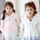 Girls Kid PrincessTrench Coat Wind Jacket 2-7Y Parka Fall Winter Dress Outwear 
