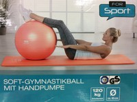 Gymnastikball Fitnessball Sitzball Yogaball Sportball inkl Pumpe 65 cm  Orange
