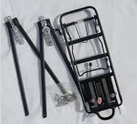 schwarzer Alu - GEPÄCKTRÄGER UNIVERSAL 24" 26" 28" Fahrrad Gepäckträger