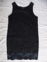 MARC O´POLO Leinenkleid mit Satineinsatz - Dunkelblau - Größen 38