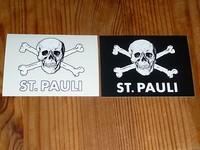2 TOTENKOPF AUFKLEBER VOM FC.ST.PAULI 