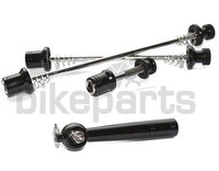 Schnellspannachse Fahrrad Sicherheits Schnellspanner Set schwarz Diebstahlschutz