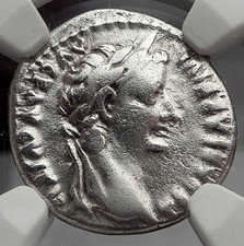 TIBERIUS Jesus Christ BIBLICAL RENDER unto CAESAR Silver Roman Coin NGC i57932
