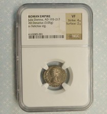 193-217 Ad Ngc Vf Julia Domna Roman Empire Silver Ar Denarius Ancient Coin