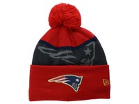  New England Patriots NFL Football GOLD Knit Wollmütze Bommel On Field Beanie 