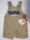 NWT OshKosh Baby Boy Khaki/Tan SHORTALLS Overall Shorts Classic Logo 9 m NEW