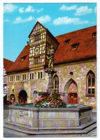 AK  Reutlingen - Marktbrunnen u. Volksbildungshaus / Württemberg
