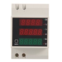 6 in 1 Digital Watt Spannung Strom Meter Voltmeter Amperemeter Messgerät