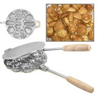Nussbäcker Oreschniza Waffeleisen Assorti  Backform für gefüllte Pilze Nüsse Alu