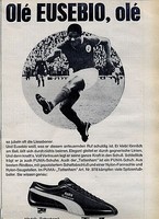 Puma-Ole Eusebio,ole--so jubeln oft die Lissaboner-Werbung von 1967-