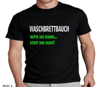 T-Shirt Männershirt Partyshirt Funshirt Geburtstag Kultshirt Waschbrettbauch 3