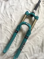 Fox 32 Float Fit RLC 150mm in original Yeti Türkis 2011 Top-Zustand