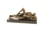 BRONZE FRAU EROTIK AKT BRONZEFIGUR BRONZESKULPTUR FIGUR ANTIK STIL KF81