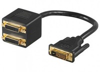 DVI-D Y SPLITTER VERTEILER MONITOR LCD PREMIUM KABEL