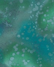 Blue Green Fossil Fern Benartex Cotton Quilt Fabric by the 1/2 yard