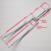 28" Gabel Sportradgabel 1" Gewindeschaft 230mm/70mm chromfarben